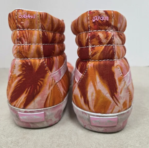Vans "Collina Strada" SK8-Hi 38 DX Orange & Wht Hightop Sneaker Men's 9.5 Wms 11 - Picture 4 of 7